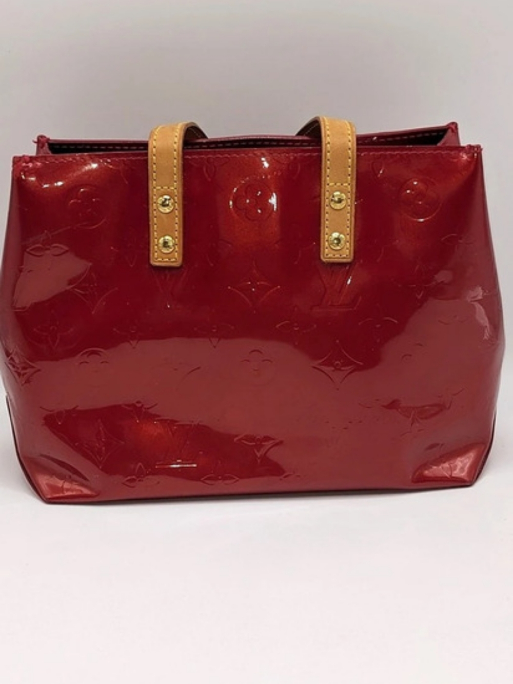 Louis Vuitton Reade PM Red Monogram Vernis Tote